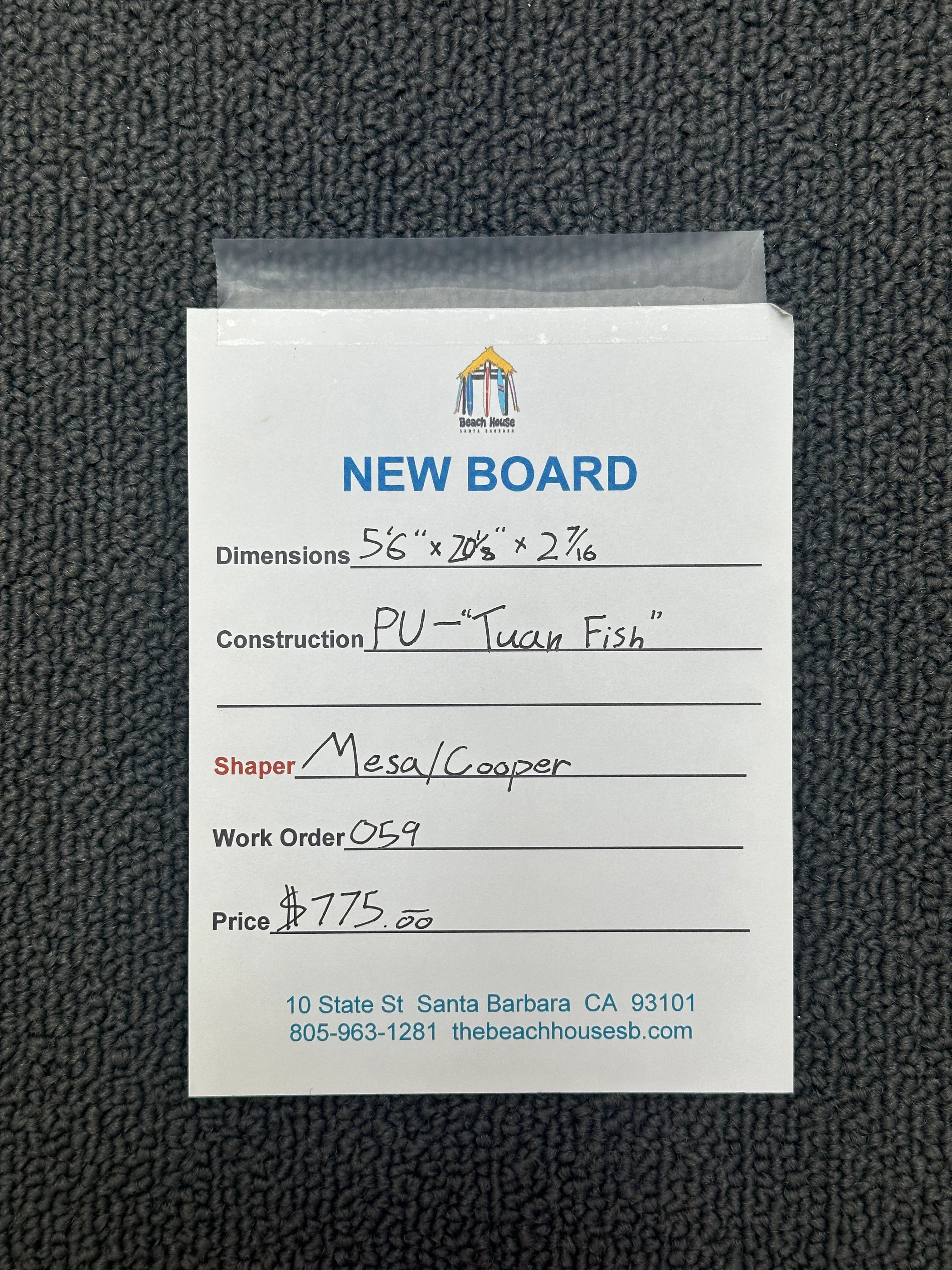 *UNAVAILABLE* Mesa | 5'6" Twan Fish - Image 3