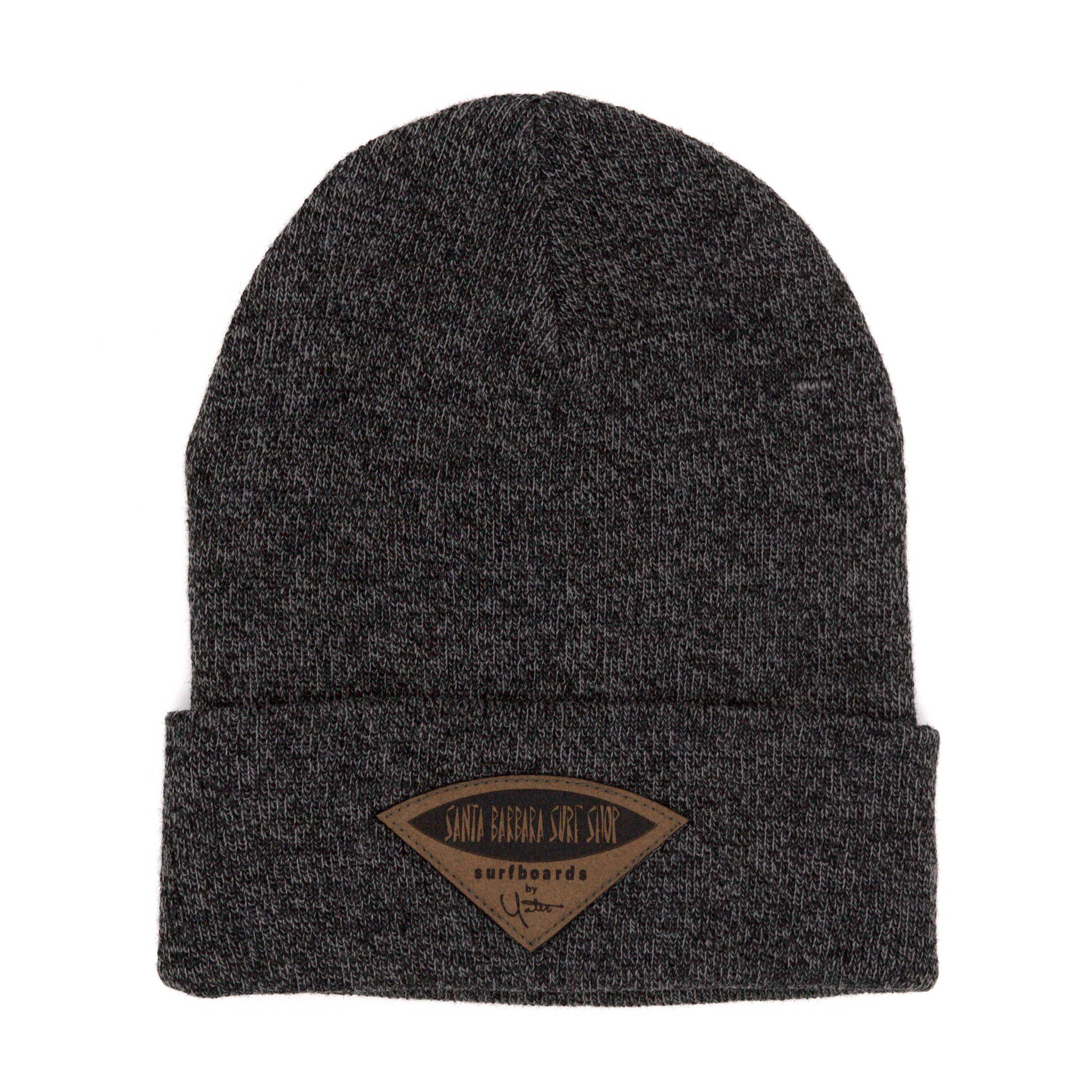 Santa Barbara Surf Shop Leather Patch Beanie - Image 3