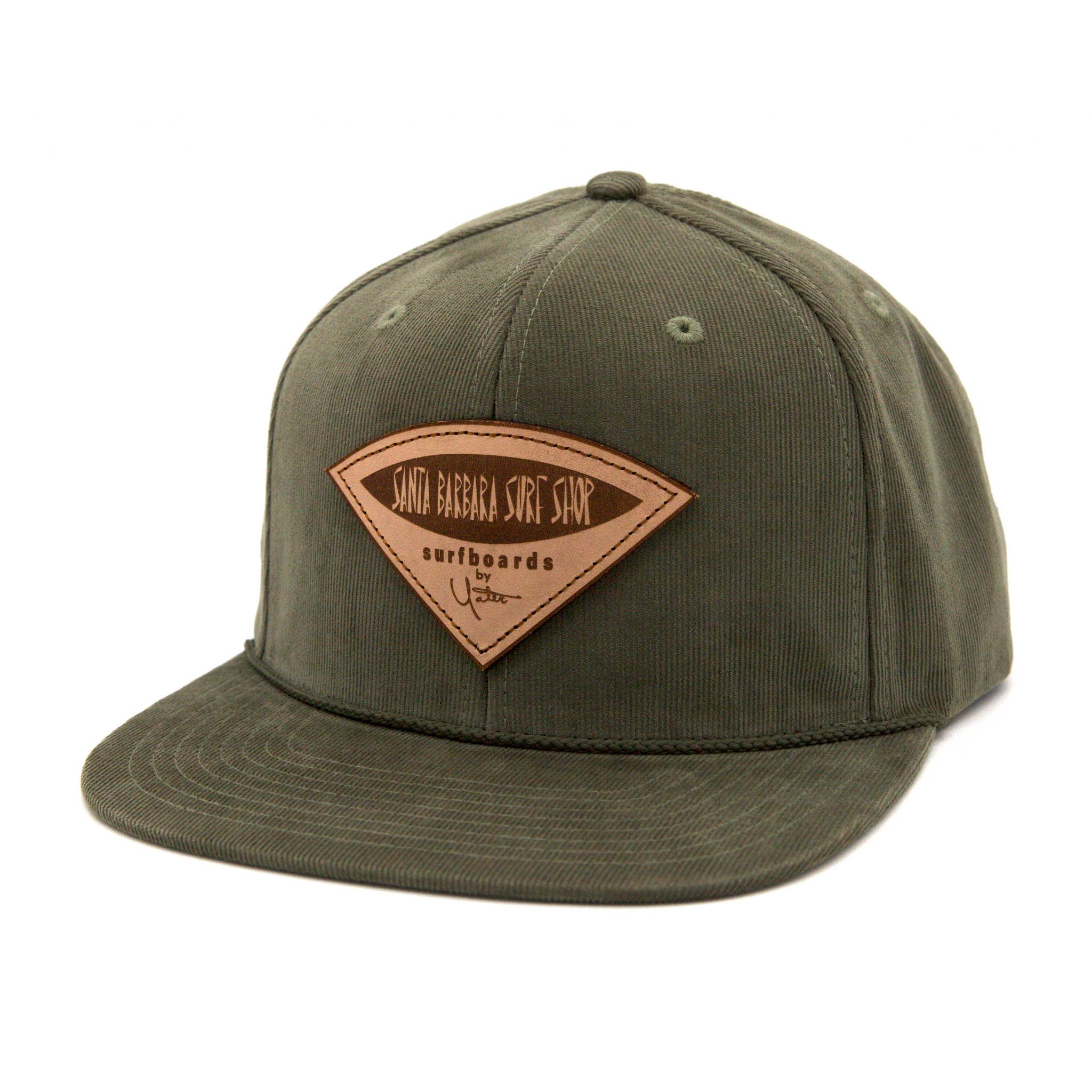 Santa Barbara Surf Shop Leather Patch Corduroy Hat - Image 3