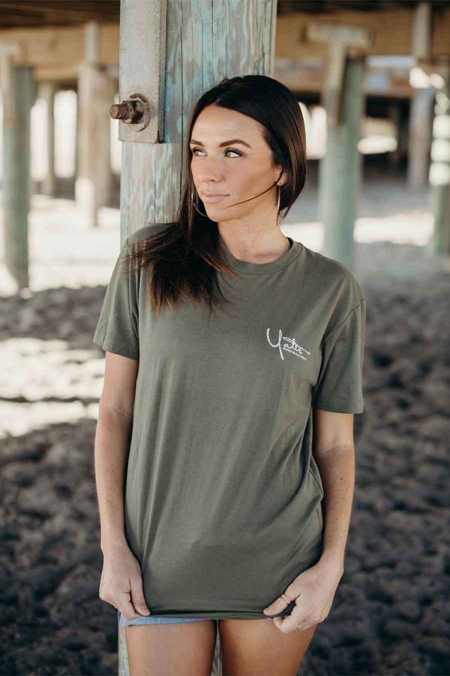 Santa Barbara Surf Shop Premium Sueded Short Sleeve T-Shirt - Image 9